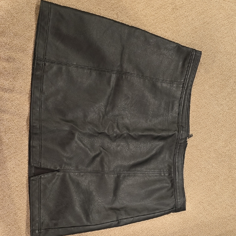 Abercrombie & Fitch Black Leather Skirt